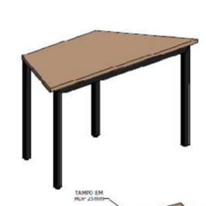 Mesa Trapezoidal con base metálica